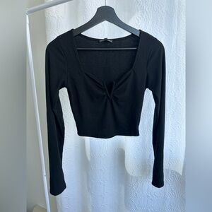 Fashion nova crop top black
